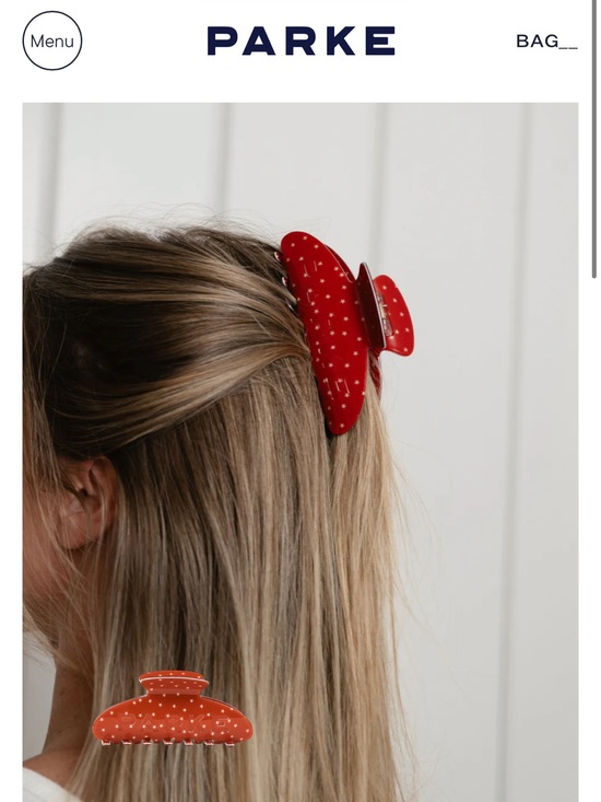 Parke Accessories - PARKE Coastal Collection Red Star Hair Claw Clip